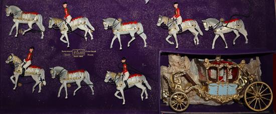 A W. Britains lead Coronation coach set, boxed